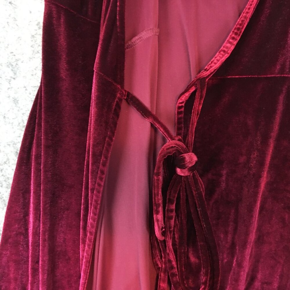 Baltic Born Dress 1XL Bridesmaid Semi Formal Wrap Short Sleeve Maxi Velvet Red - Picture 6 of 12